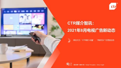 ctr 2021年8月電視廣告刊例花費同比減少14.7